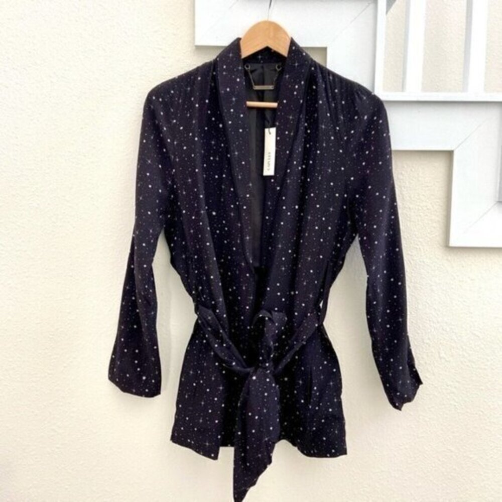 Capulet NWT Star Print Belted Blazer Jacket Size XS